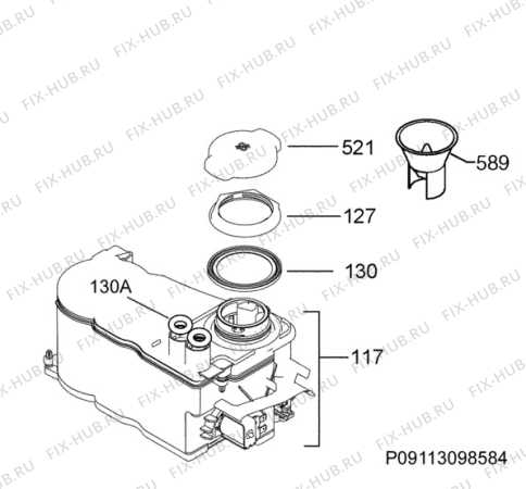Взрыв-схема посудомоечной машины Electrolux ESL4500RO - Схема узла Water softener 066